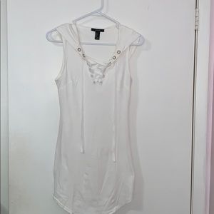 White suede dress